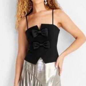 Black bow camisole /corset going out top